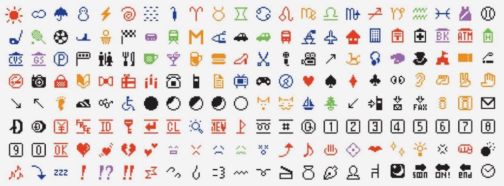 Spot the faces: Shigetaka Kurita’s original emoji set